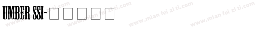Umber SSi字体转换